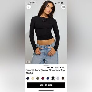 Garage Black Long Sleeve Tee